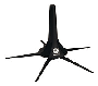 Stand--trumpet  K & M - Black - 5 Legs