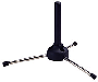 Stand--flute  K & M - Black - 3 Legs/18mm Peg