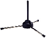 Stand--flute  K & M - Black - 3 Legs/9.5mm Peg