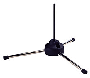 Stand--piccolo  K & M - Black - 3 Legs/6.5mm Peg