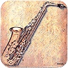Coaster--sax/square