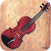 Coaster--violin/square