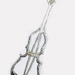 Necklace--violin/silver Plated