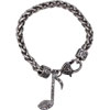 Bracelet--8th Note/silver & Crystals