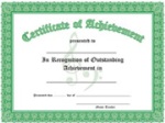 Certificate of Outstanding Achievement