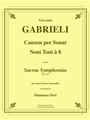Canzon per Sonar Noni Toni a 8 from Sacrae Symphoniae