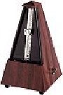 Metronome--Wittner Standard Plastic  111 - 845-111 - Mahogany Grain w/o B