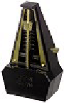 Metronome--Wittner Taktell Classic  561 - 829-561 - Black/Gold w/o Bell