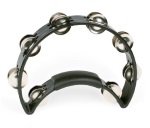 Tambourine--crescent  Black - Black W/ Nickel Jing - Crescent