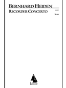Recorder Concerto by Heiden Bernhard for Full Score