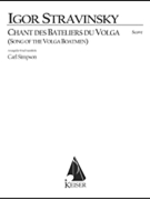 Chant des Bateliers du Volga (Song of the Volga Boatmen) by Stravinsky Igor for Score