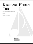 Trio for Oboe Bassoon and Piano by Heiden Bernhard for Score and Parts