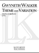 Theme & Variation by Walker Gwyneth for Flute and Piano