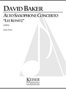 Alto Saxophone Concerto by Baker David for