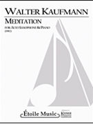 Meditation by Kaufmann Walter - Rousseau Eugene - for Alto Saxophone and Piano