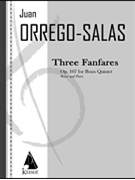 3 Fanfares Op. 107 by Orrego-Salas Juan for Score and Parts