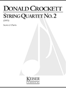 String Quartet No. 2 by Crockett Donald for Score and Parts