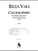 Calligraphies by Vali Reza for Score and Parts