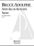 And All is Always Now by Adolphe Bruce for