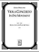 Viola Concerto in One Movement (Piano Reduction) by Freund Don for