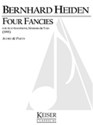 4 Fancies for Alto Sax Marimba and Tuba by Heiden Bernhard for Score and Parts
