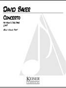 Concerto for Violin and Jazz Band by Baker David for