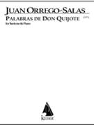 Palabras de Don Quijote Op. 66 by Orrego-Salas Juan for Baritone/B