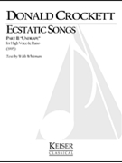 Ecstatic Songs Part 2 by Crockett Donald for Soprano