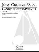 Cantos de Advenimiento Op. 25 by Orrego-Salas Juan for Alto