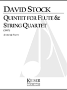 Quintet for Flute and String Quartet by Stock David for Score and Parts