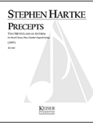 Precepts: Two Motets and an Anthem by Hartke Stephen for Full Score