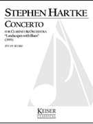 Concerto for Clarinet: Landscape with Blues by Hartke Stephen for Study Score