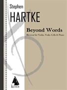 Beyond Words: Ricercar by Hartke Stephen for Score and Parts