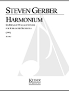Harmonium: Six Poems of Wallace Stevens for Soprano and Orchestra by Gerber Steven for Full Score
