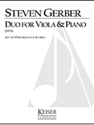 Duo for Viola and Piano by Gerber Steven for