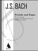 Prelude and Fugue by Bach Johann Sebastian - Michael Cunningham - for Score and Parts