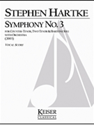 Symphony No. 3 by Hartke Stephen for Vocal Score