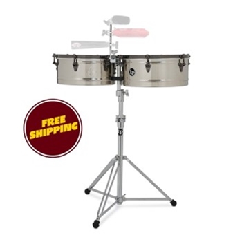 14 And 15 E-class Top-tuning Timbales - Chrome Over Steel With Black Nickel Hardware