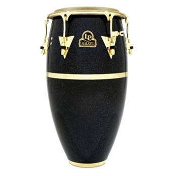Lp Lp809z Galaxy Fiberglass Conga - Black Hologram With Gold Tone Hardware
