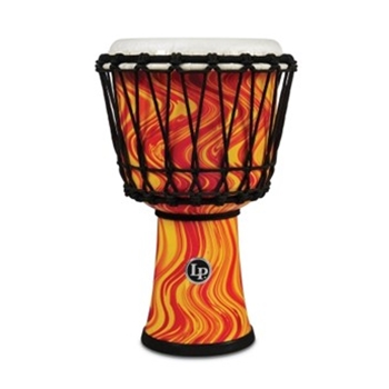 Lp 7-inch Rope Tuned Circle Djembe With Perfect-pitch Head - Orange Marble