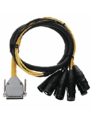 DB25 XLR M+F AES/EBU DigiSnake 4' by for