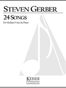 24 Songs for Medium Voice and Piano by Gerber Steven for