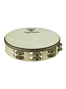 Double Row Headed Wooden Tambourine by for