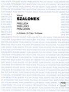 Preludes by Szalonek Witold for