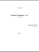 Norma's Variations for Violin and Piano by Gerber Steven for