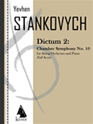 Dictum 2: Chamber Symphony No. 10 Full Score by Stankovych Yevhen for Score