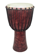 Red Marble Rope Tuned Djembe by for