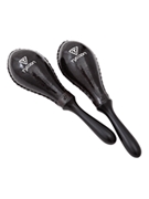 Large Black Oval Rawhide Maracas by for