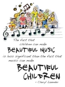 Beautiful Music Beautiful Children Poster 18 X 24 Plastic Frame by Lavender Cheryl for