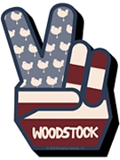 Woodstock Peace - Chunky Magnet by for
